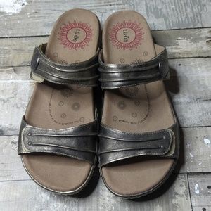 Taos imagine metallic Velcro slide sandals